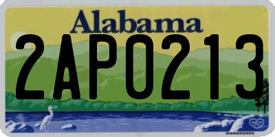 AL license plate 2AP0213