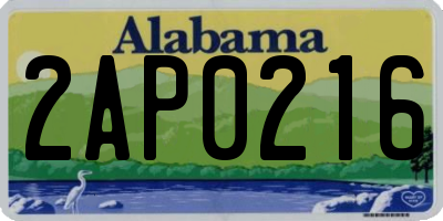 AL license plate 2AP0216