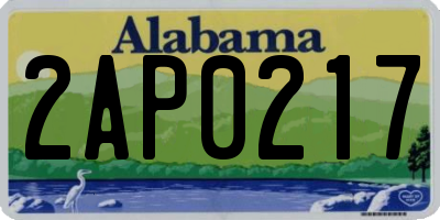 AL license plate 2AP0217