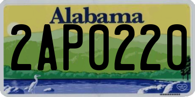 AL license plate 2AP0220