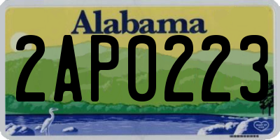 AL license plate 2AP0223