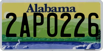 AL license plate 2AP0226
