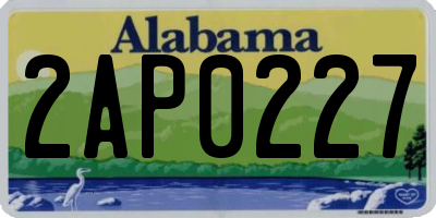 AL license plate 2AP0227