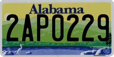 AL license plate 2AP0229