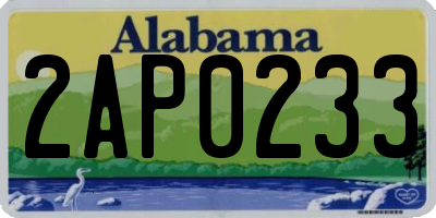 AL license plate 2AP0233