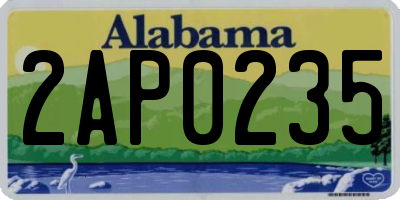 AL license plate 2AP0235