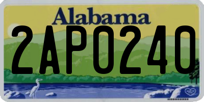 AL license plate 2AP0240