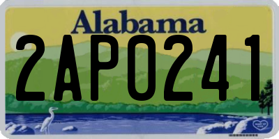 AL license plate 2AP0241