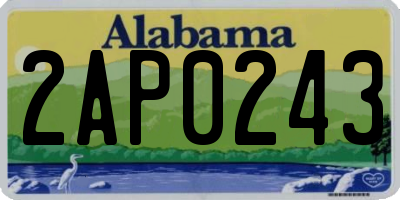 AL license plate 2AP0243