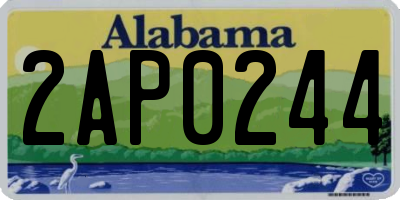 AL license plate 2AP0244