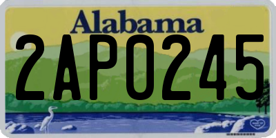 AL license plate 2AP0245