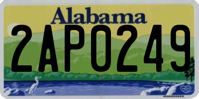 AL license plate 2AP0249