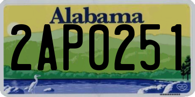 AL license plate 2AP0251