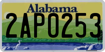 AL license plate 2AP0253