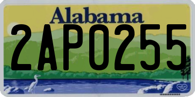 AL license plate 2AP0255