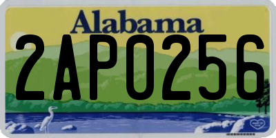 AL license plate 2AP0256