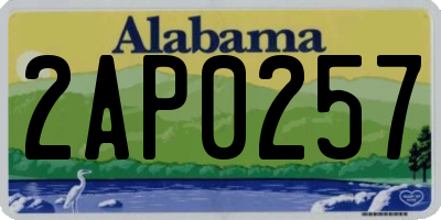 AL license plate 2AP0257
