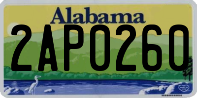 AL license plate 2AP0260