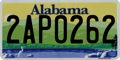 AL license plate 2AP0262