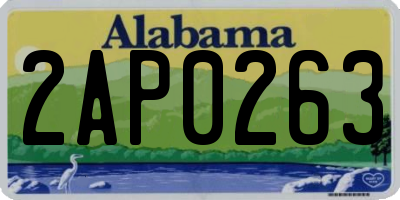AL license plate 2AP0263