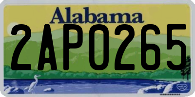 AL license plate 2AP0265