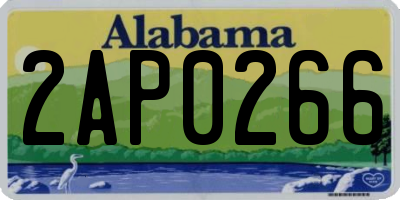 AL license plate 2AP0266