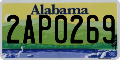 AL license plate 2AP0269