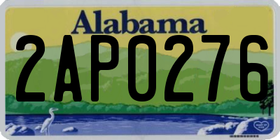 AL license plate 2AP0276