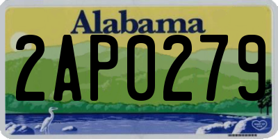 AL license plate 2AP0279