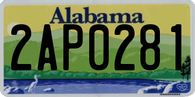 AL license plate 2AP0281