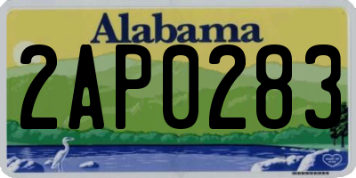 AL license plate 2AP0283