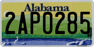 AL license plate 2AP0285