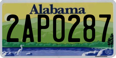 AL license plate 2AP0287