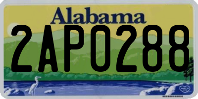 AL license plate 2AP0288