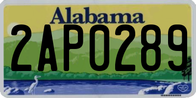 AL license plate 2AP0289