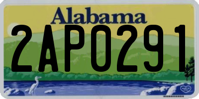 AL license plate 2AP0291