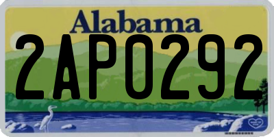 AL license plate 2AP0292