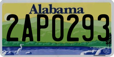 AL license plate 2AP0293