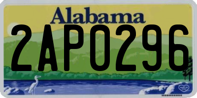 AL license plate 2AP0296