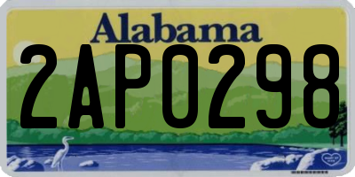 AL license plate 2AP0298