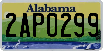 AL license plate 2AP0299