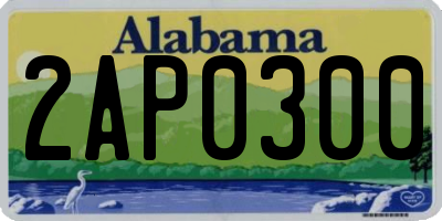 AL license plate 2AP0300
