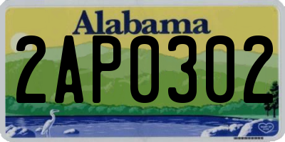 AL license plate 2AP0302