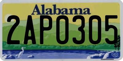 AL license plate 2AP0305