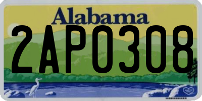 AL license plate 2AP0308