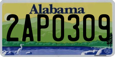 AL license plate 2AP0309