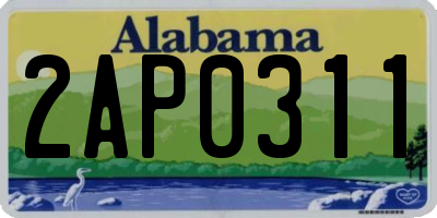 AL license plate 2AP0311