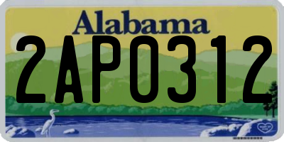 AL license plate 2AP0312