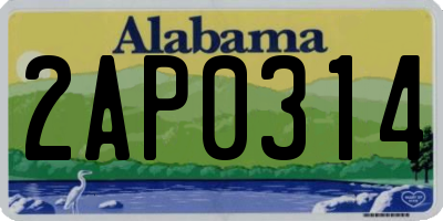 AL license plate 2AP0314