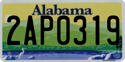 AL license plate 2AP0319